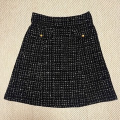 9号　黒 シルバーラメチェック スーツの画像