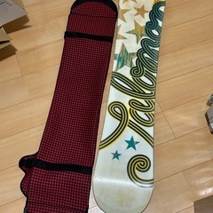 スノーボード 赤黒チェック柄　SALOMONの画像