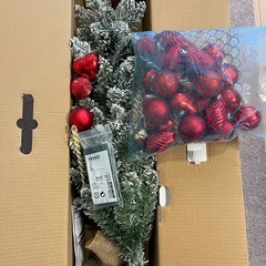 ニトリ クリスマスツリー ヌードツリー スリムスノー 120cm 飾り付の画像