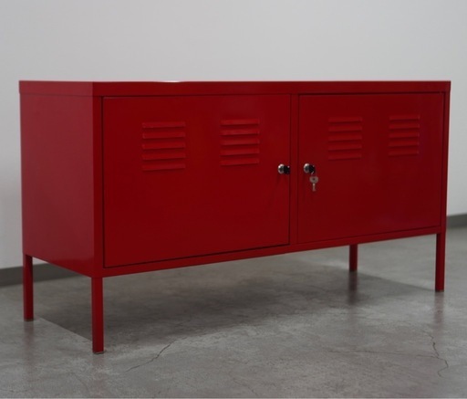 SNT048 IKEA イケア スチールキャビネット テレビ台にも 鍵付き 北欧