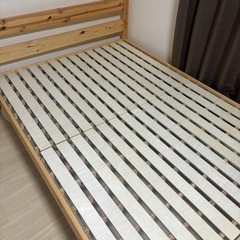 無印良品 木製ダブルベッド パイン材