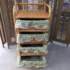 20241202009 家具　籐製ラックの画像