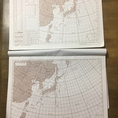 天気図用紙差し上げます/中学生理科の勉強に。