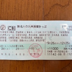 旅名人の九州満喫きっぷ　2回