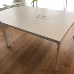 IKEA イケア ベカント オフィス 会議用テーブル 半円セット