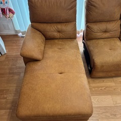 関家具　カウチソファー スモールカウチソファー 3人掛け L字 レザーテックス 電動 リクライニング 革 レザー キャメル 北欧 イタリア モダン おしゃれ ドラゴ リラックス イタリアンデザインソファの画像