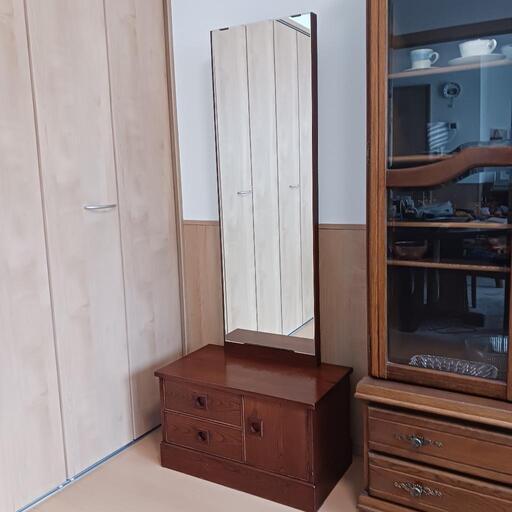 昭和レトロ ‼   アンティーク ‼　　欅 ケヤキ ドレッサー 姿見 鏡台 家具