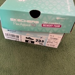 【美品】スケッチャーズ FLEX APPEAL 4.0-COATED FIDELI 149298-NVAQ レディースシューズ 23.5cmの画像