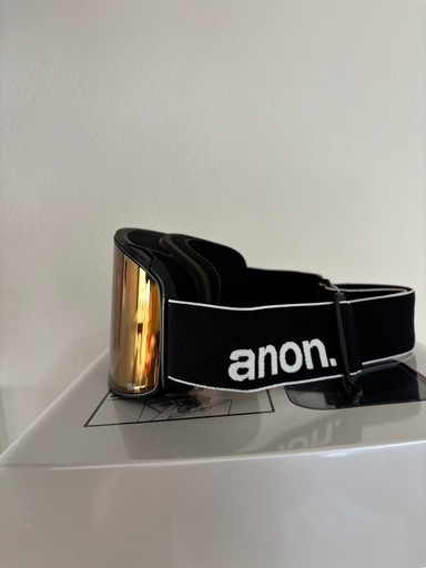 中古　アノン　anon Ｍ4ゴーグル　平面レンズ　スペアレンズ付き　フェイスマスク新品　ケース付き
