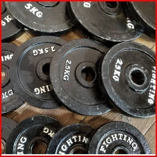 ① 状態良好 FIGHTING ROAD/ファイティングロード ダンベル60KGセット(片手30KG×2個)◆5kg×8/2.5kg×