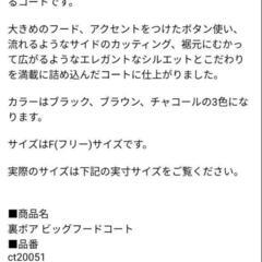 ボアコート／BLACKの画像