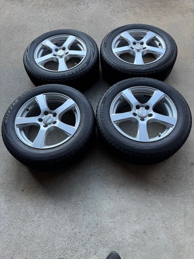 ⭐️ブリヂストン⭐️ブリザック⭕️スタッドレス＋ホイール4本セット VIOLENTO　17in 7J +48 PCD114.3 VRX 215/60R17  エスティマ等に