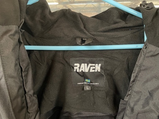 即納 RAVEN ワンピース Black-Blue ツナギ ウエア Lサイズ スノーモービル 新品 未使用品 札幌近郊手渡し可 スキー