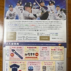野球ファンクラブ(レギュラー会員)　ヤクルトスワローズ　株主優待の画像