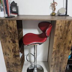 3段棚2個と天板、椅子付き