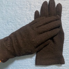 黒、ウール手袋の画像