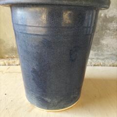 観葉植物用 植木鉢 陶器鉢 青色 No4