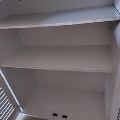 （お譲り）シューズボックス　白　多機能収納の画像