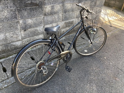 27インチ自転車】美品❗️6段変速 LEDオートライト付 リヤタイヤ