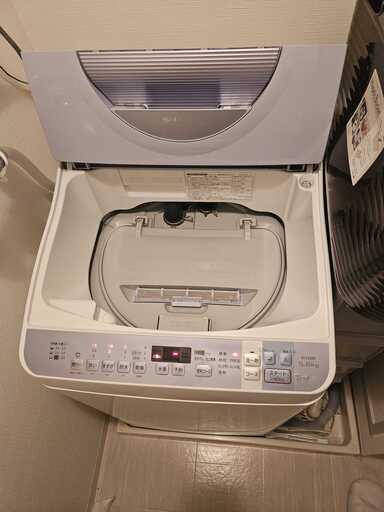 タテ型洗濯乾燥機 上開き 洗濯5.5kg/乾燥3.5kg Sharp ES-TX550-A
