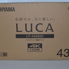 中古良品 アイリスオーヤマ LUCA LT-43A620 テレビ 4K液晶 43V型 2018年製の画像