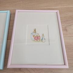 ピーターラビット　額入りポストカード　額縁の画像