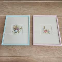 ピーターラビット　額入りポストカード　額縁の画像