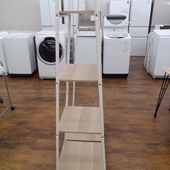 ★ジモティ割あり★  ハンガーラック ベージュ H150×D39×W101 クリーニング済み MT3101の画像