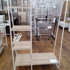 ★ジモティ割あり★  ハンガーラック ベージュ H150×D39...