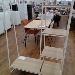 ★ジモティ割あり★  ハンガーラック ベージュ H150×D39×W101 クリーニング済み MT3101の画像