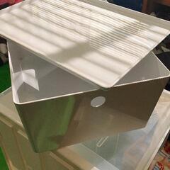 1203-099 IKEA KUGGIS クッギス ふた付き収納...