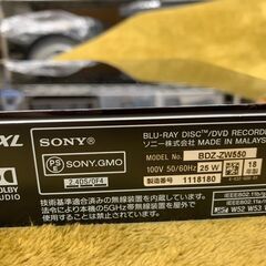 【愛品館江戸川店】SONY 2018年製　BDZ-ZW550　BD/HDDレコーダー　 お問合せID：131-020539-007の画像