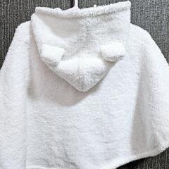 白の ふわふわ ポンチョ ☆ くまさんの画像