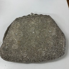 ☆値下げ☆K2412-067 がま口パーティーバッグ ビーズ 汚れ有りの画像