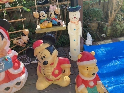 クリスマスライト　ミッキーミニー他　オブジェ　置物