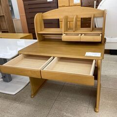 ★ジモティ割あり★ アイク 学習机 ナチュラル H119×D67.5×W100 クリーニング済み TJ10051の画像