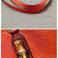 超美品！GUCCIバンブー×キャンパスラージトート☆廃盤レア！マザーバッグにも！本物の画像