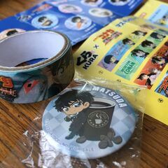 （東京・引き取り）未開封☆くら寿司×名探偵コナン缶バッジ（松田陣平）＆マスキングテープの画像
