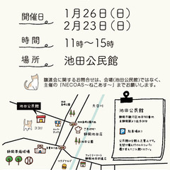 NECOAS 保護猫の譲渡会　静岡市駿河区　2025/1/26（日） - 静岡市