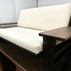 ibata 木製ソファ　2P用　肘置き　ベージュ　W1700×D700×H680㎜の画像