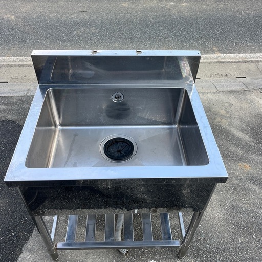 ☆中古品  1槽シンク  750×600×800  厨房用品  ☆