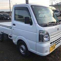 SUZUKI　スズキ　軽トラ　キャリィ　キャリィトラック　MT　パワステ　エアコン　ナビ　スタッドレス　車検8年10月31日　除雪など　☆働く車☆の画像