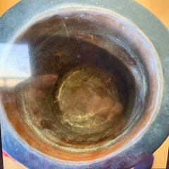  華道 茶道 竹二重切 花入 花器 根付き 池坊 銅板内張り 花瓶 生花 花瓶　和風 家具 日本庭園 庭 JAPAN 古民家 カフェ レトロ 昭和レトロ の画像