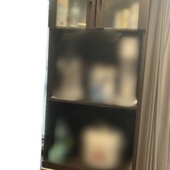ニトリ　食器棚　レンジ台　ラック　ブラウンの画像