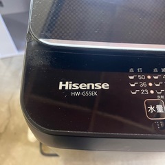 【東区】ハイセンス　5.5kg 洗濯機 　ブラック　HW-G55E 2021年製　IK-512