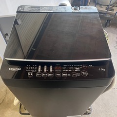 【東区】ハイセンス　5.5kg 洗濯機 　ブラック　HW-G55E 2021年製　IK-512
