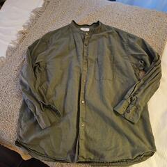 UNIQLO　スタンドカラーシャツ　XXL　カーキ