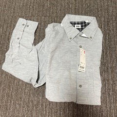 UNIQLO コーデュロイシャツ　グレー　新品未使用　Lサイズ