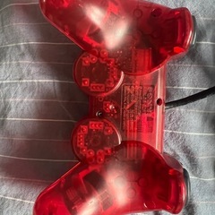 レッドクリアPS2コントローラー + Super Joy Box 4 USBアダプターセットの画像