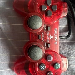 レッドクリアPS2コントローラー + Super Joy Box...